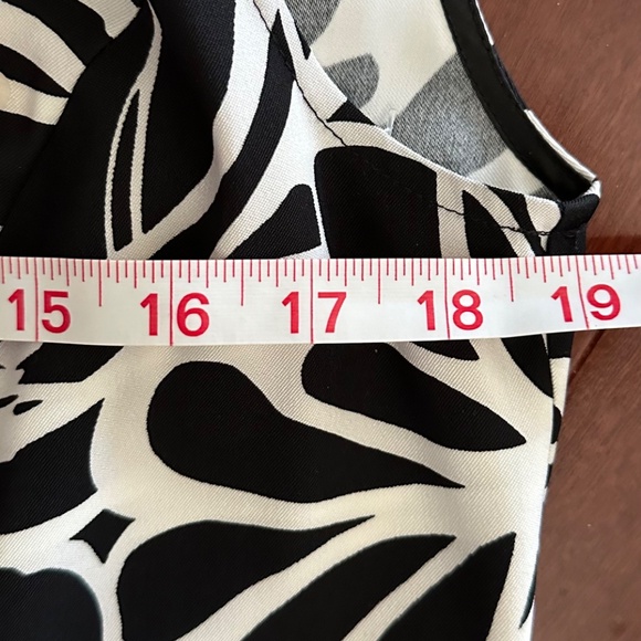 Jessica Howard Women's Black White Pattern Midi Sleeveless Dress Size 10P NWOT - Picture 14 of 14